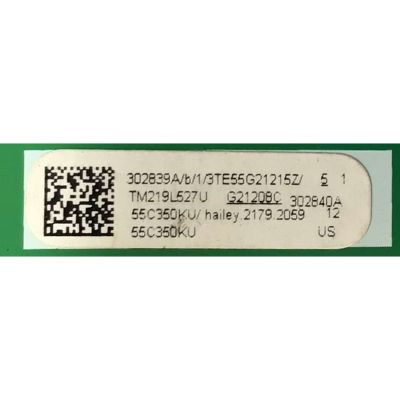 MAIN PARA TV TOSHIBA·FIRE TV 4K·UHD·HDR / NUMERO DE PARTE 302839 / TPD.MT9612.PB751 / 302840 / 55C350KU / 4605225A0 / PANEL'S HD550Y1U72-T0L2K2\GM\CKD3A\1\R / HD550Y1U72-T0L2K2\SM\CKD3A\ROH / DISPLAY HV550QUB-F70 / MODELO 55C350KU - Imagen 2